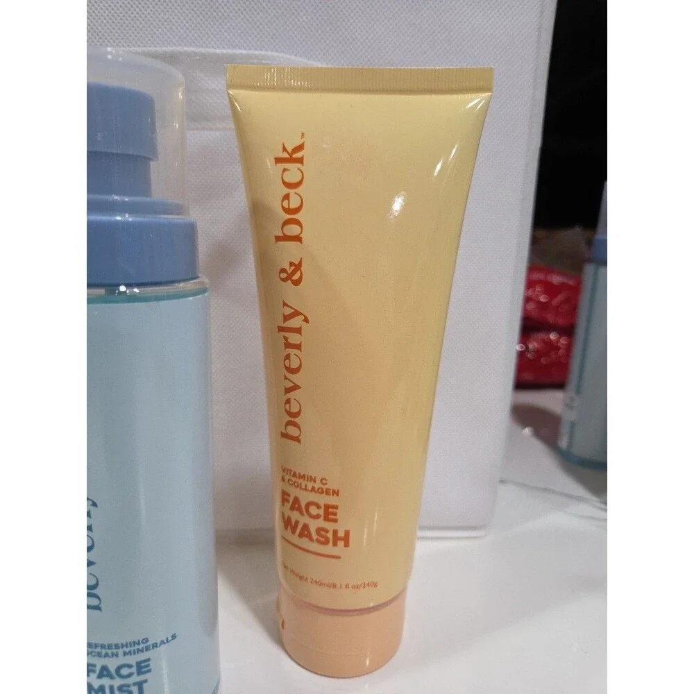 NEW FULL SIZE beverly & beck face wash, mist, face scrub, Collagen Collection